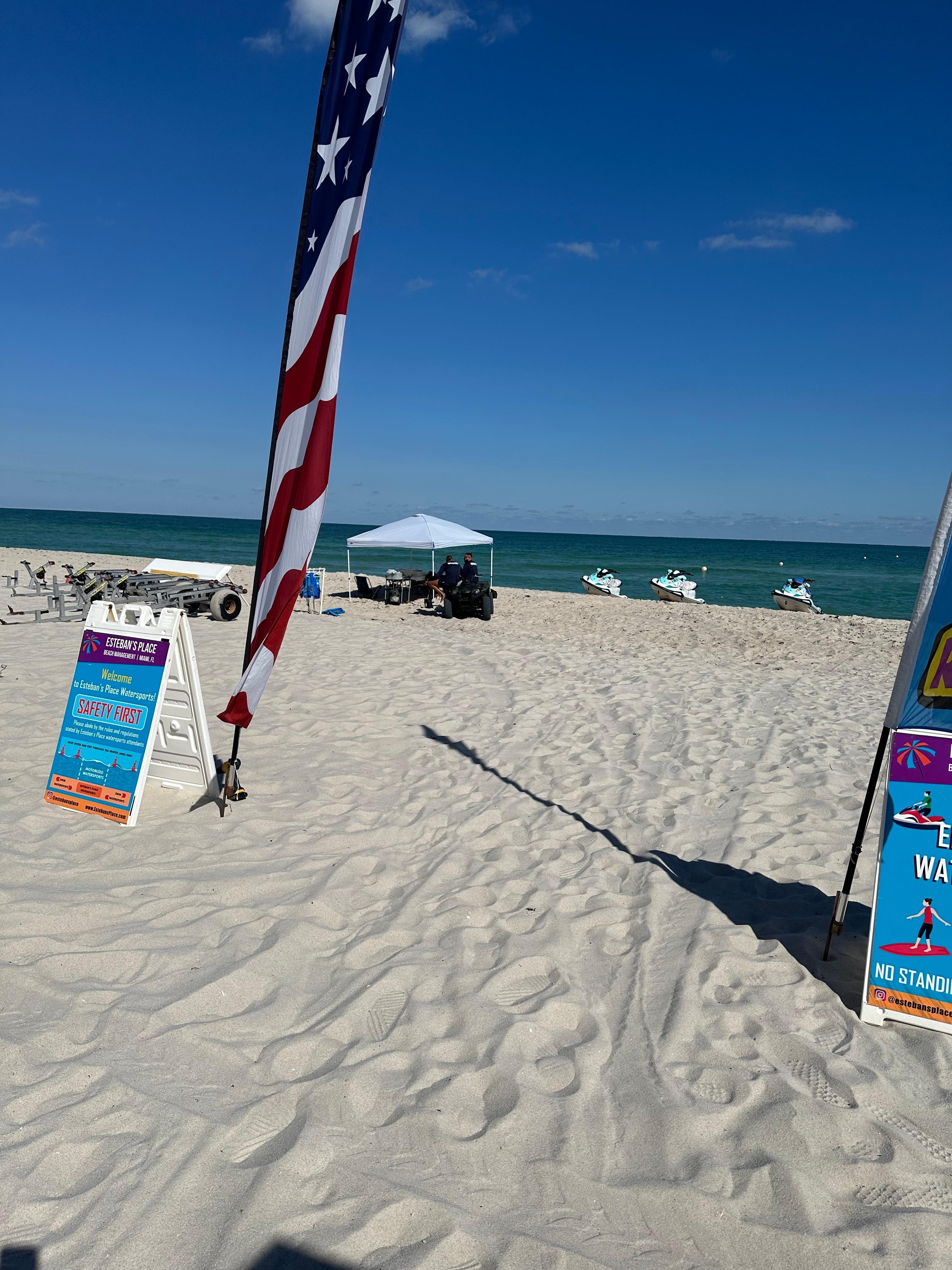 Jet skiing outside of the minimum wait times 