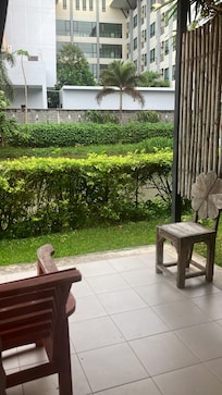 Outside private terrace to room