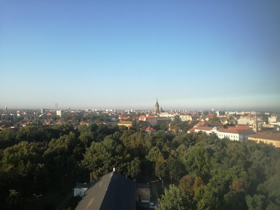 Udsigten fra en balkon på 12. etage