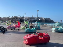 Along the promenade