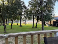 Perfect shady view in the morning for coffee.