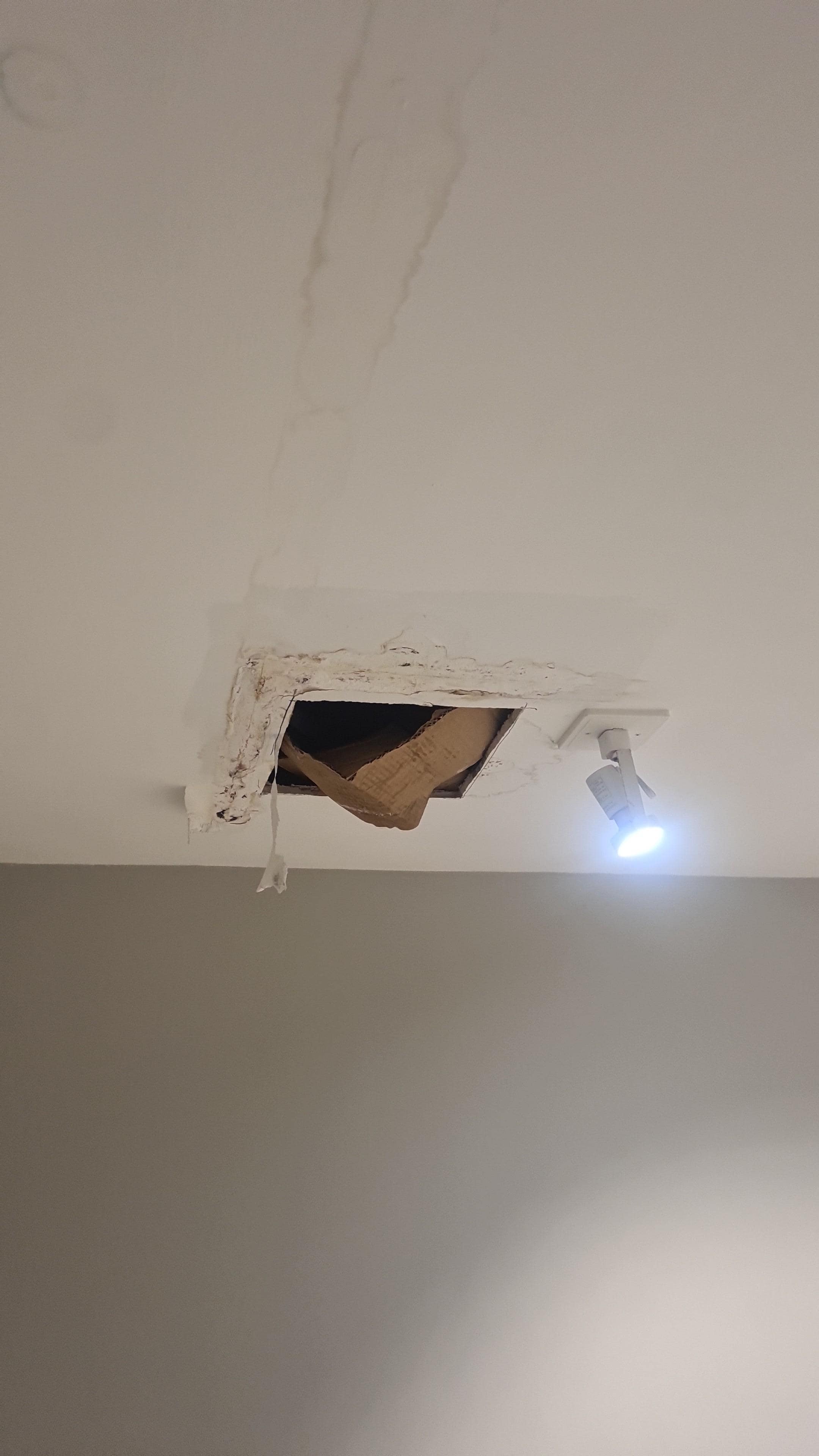 Hole in the kitchen ceiling 