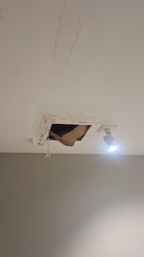 Hole in the kitchen ceiling