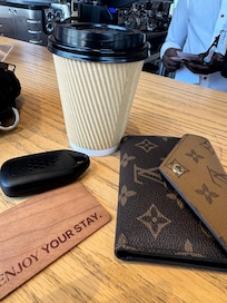 Coffee at the counter.
