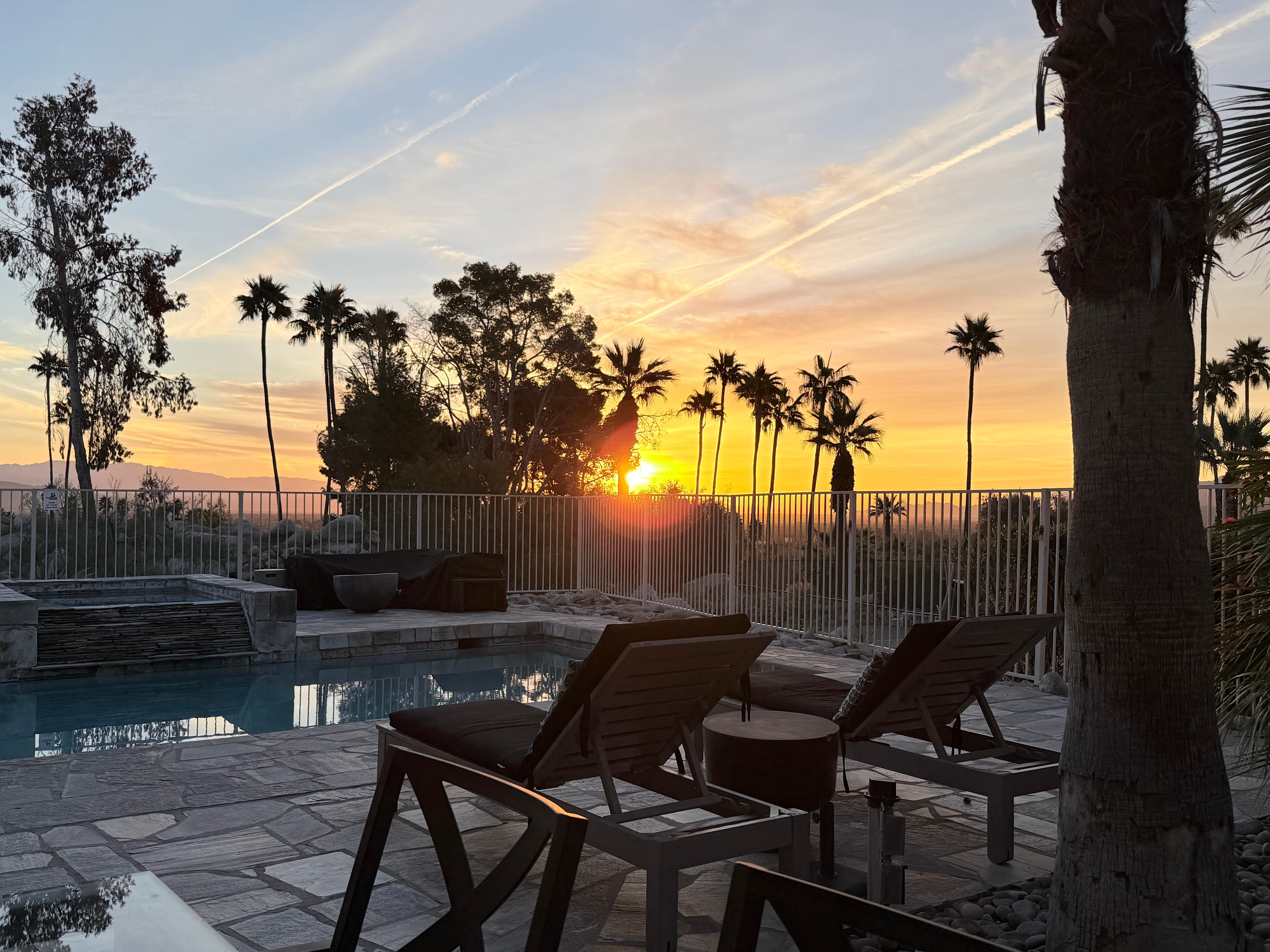 Sunrise from the pool deck.
