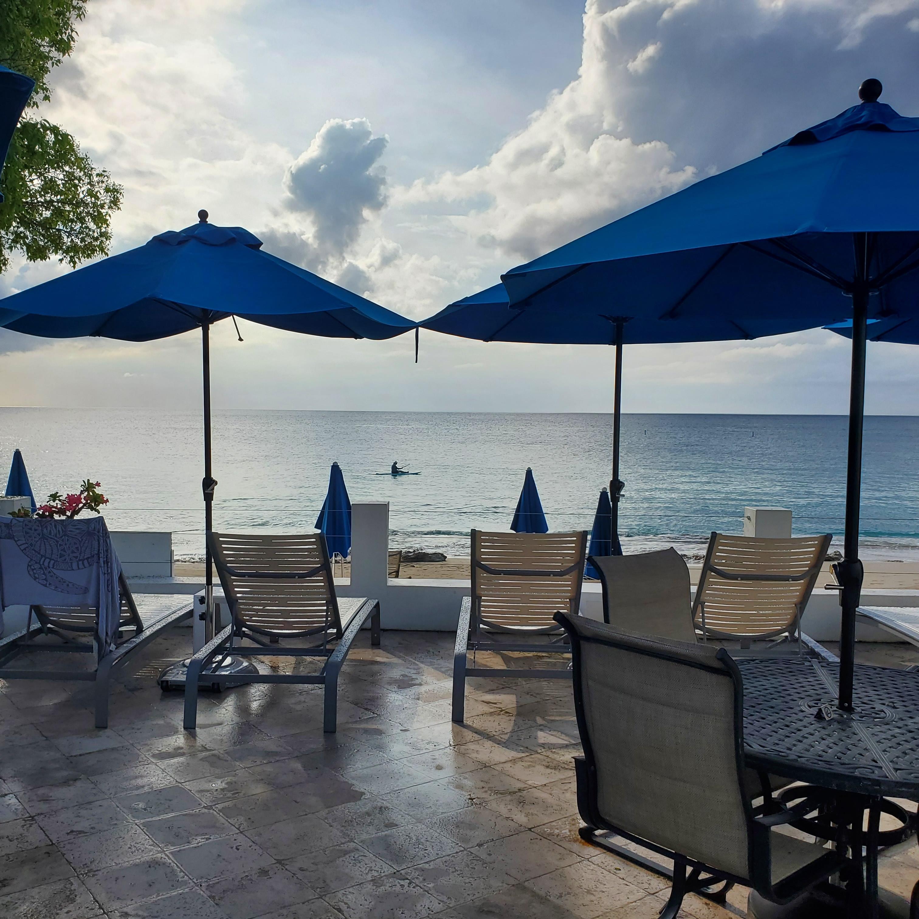 Large patio, great view