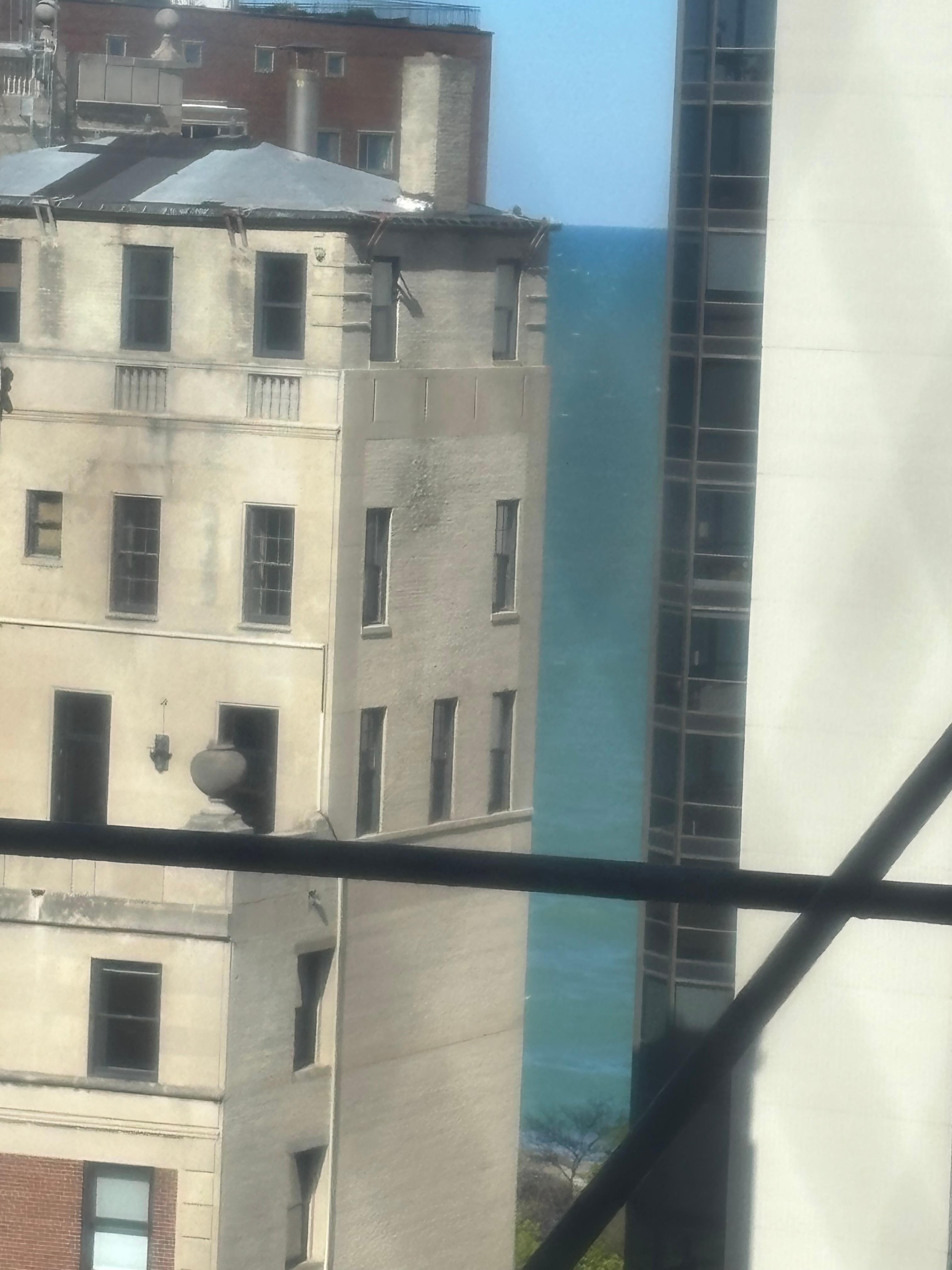 See, we can see the lake from our room!!