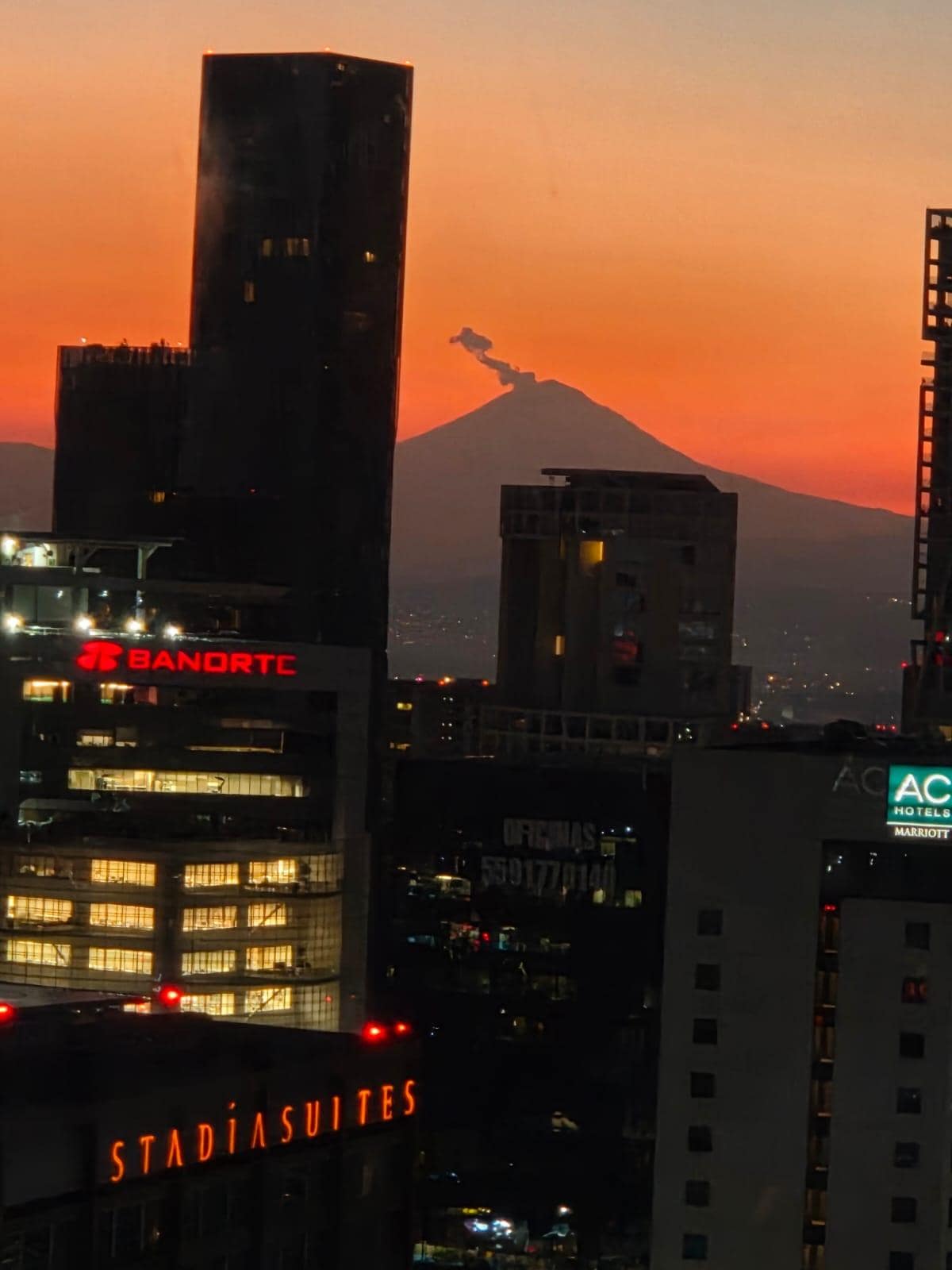 Me enamoré de la vista! El popo desde mi ventana
