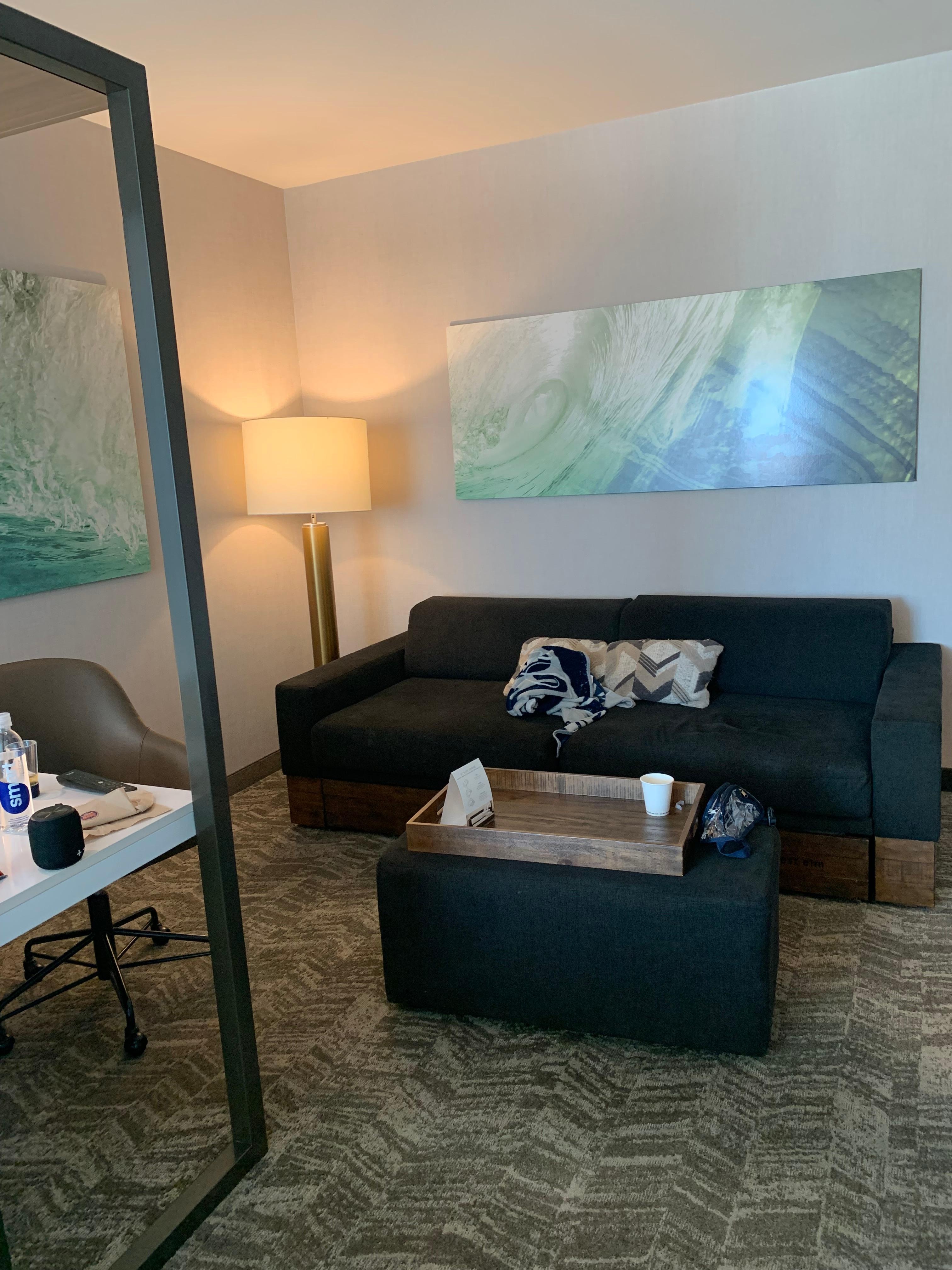 Nice to have a little sitting area/day bed.