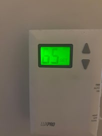 The AC was set to 65 degrees.