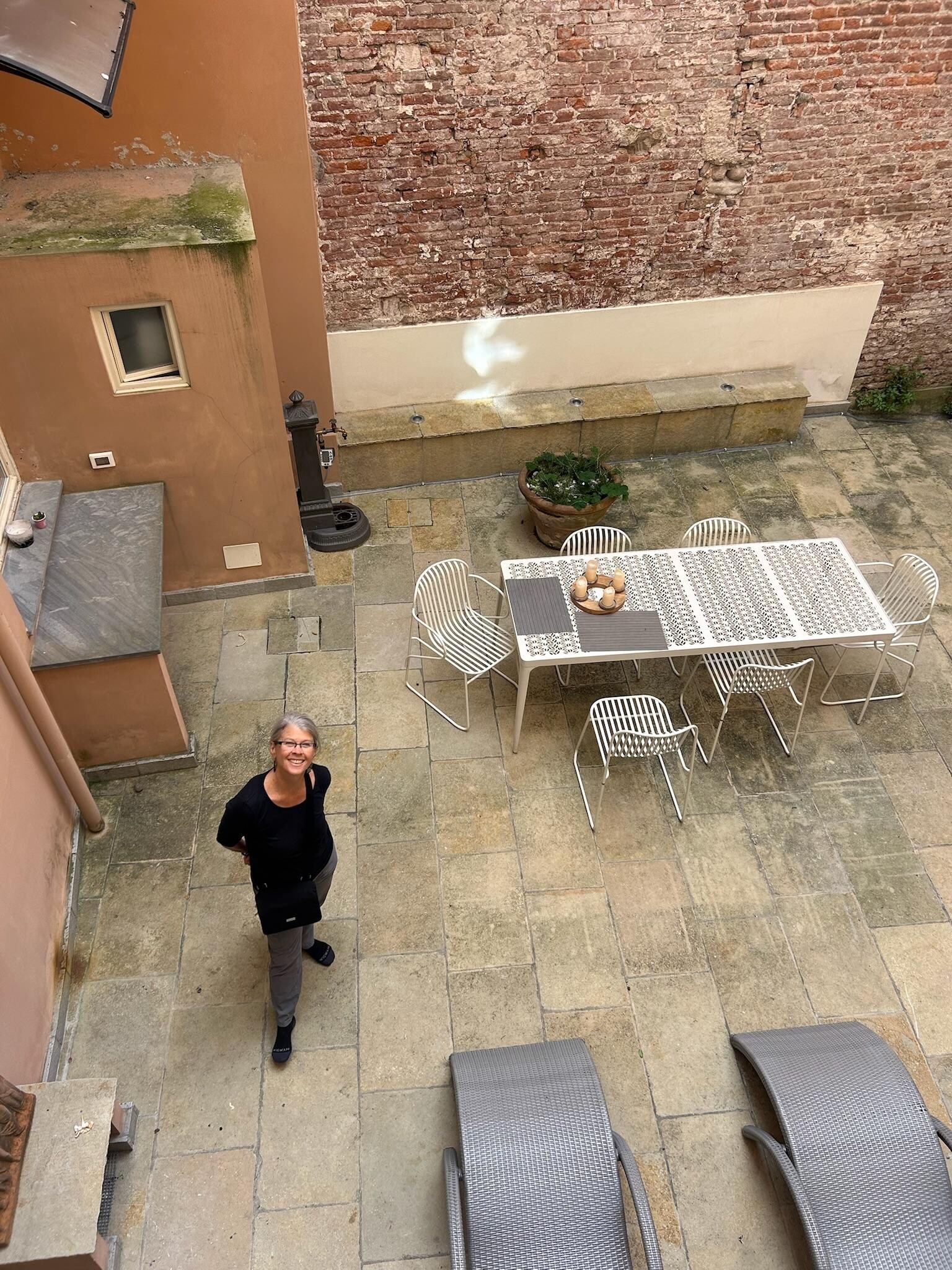 the private outdoor area from above