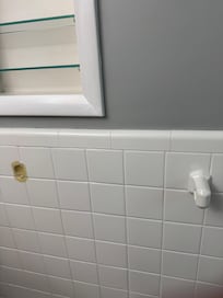 Broken towel rack