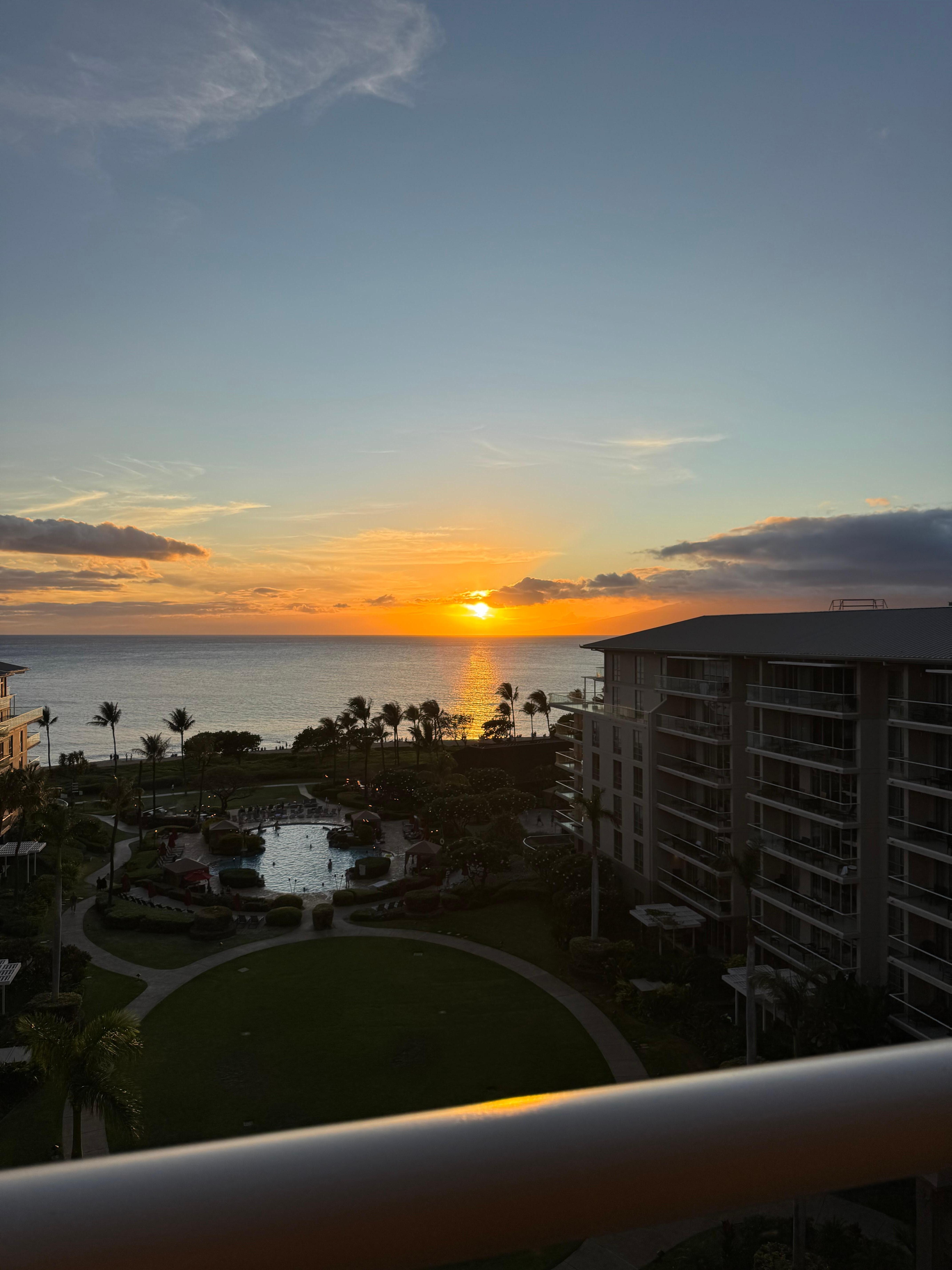 Many beautiful sunsets for condo patio
