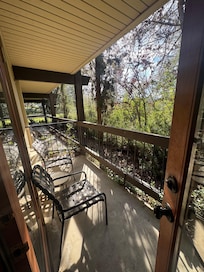 Small patio to sit outside and enjoy the fresh air.