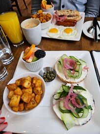 Breakfast at hotel restaurant