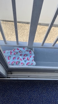 On the balcony the from the time we got there until we left.