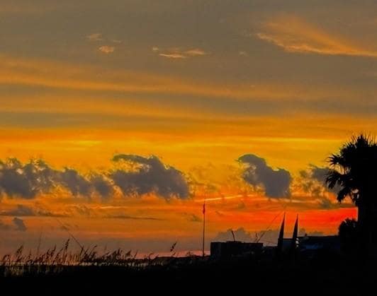 Our beautiful sunset on the Beach! I almost missed it. 