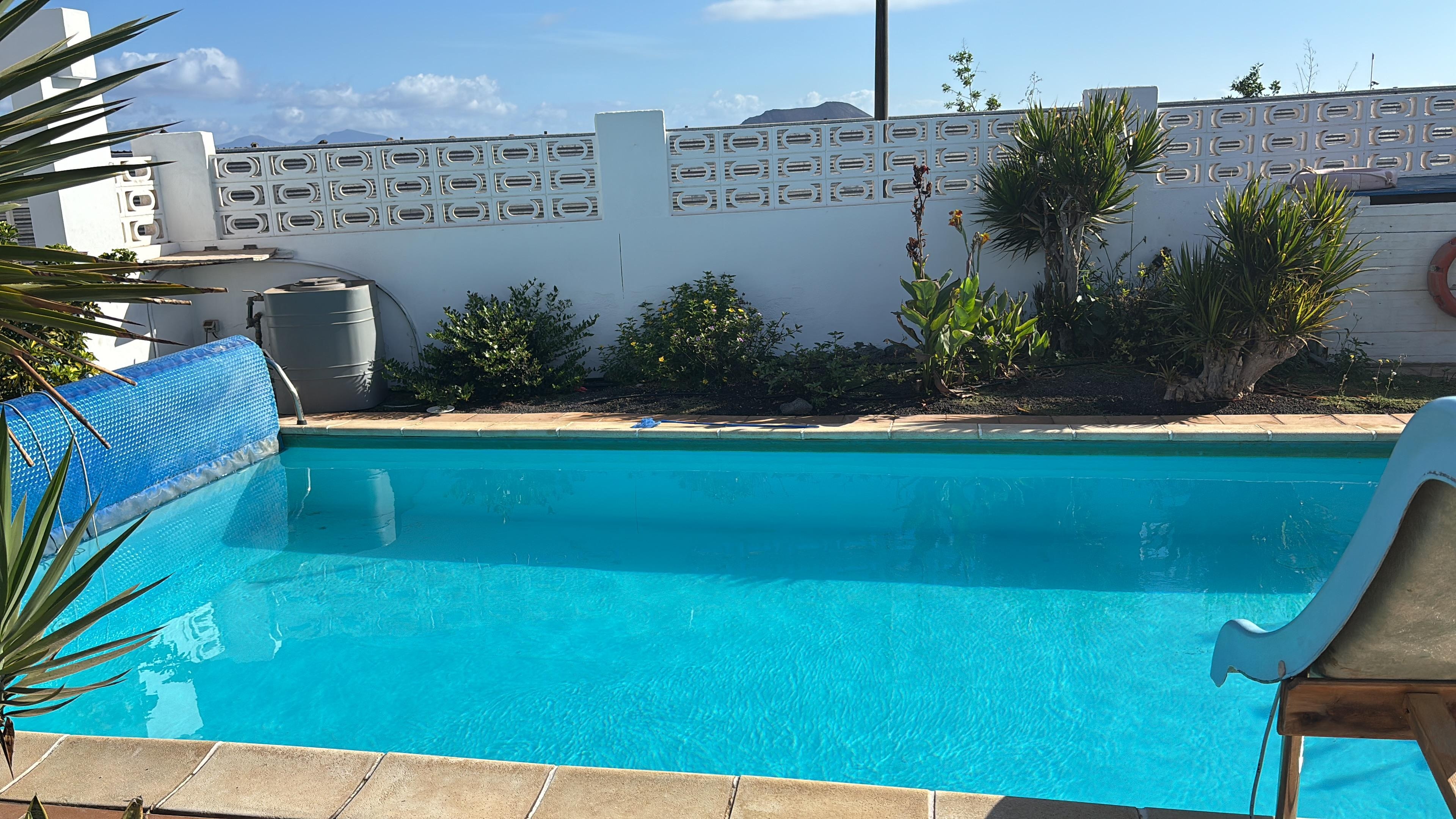 Beautiful warm pool to relax and have a morning swim! 