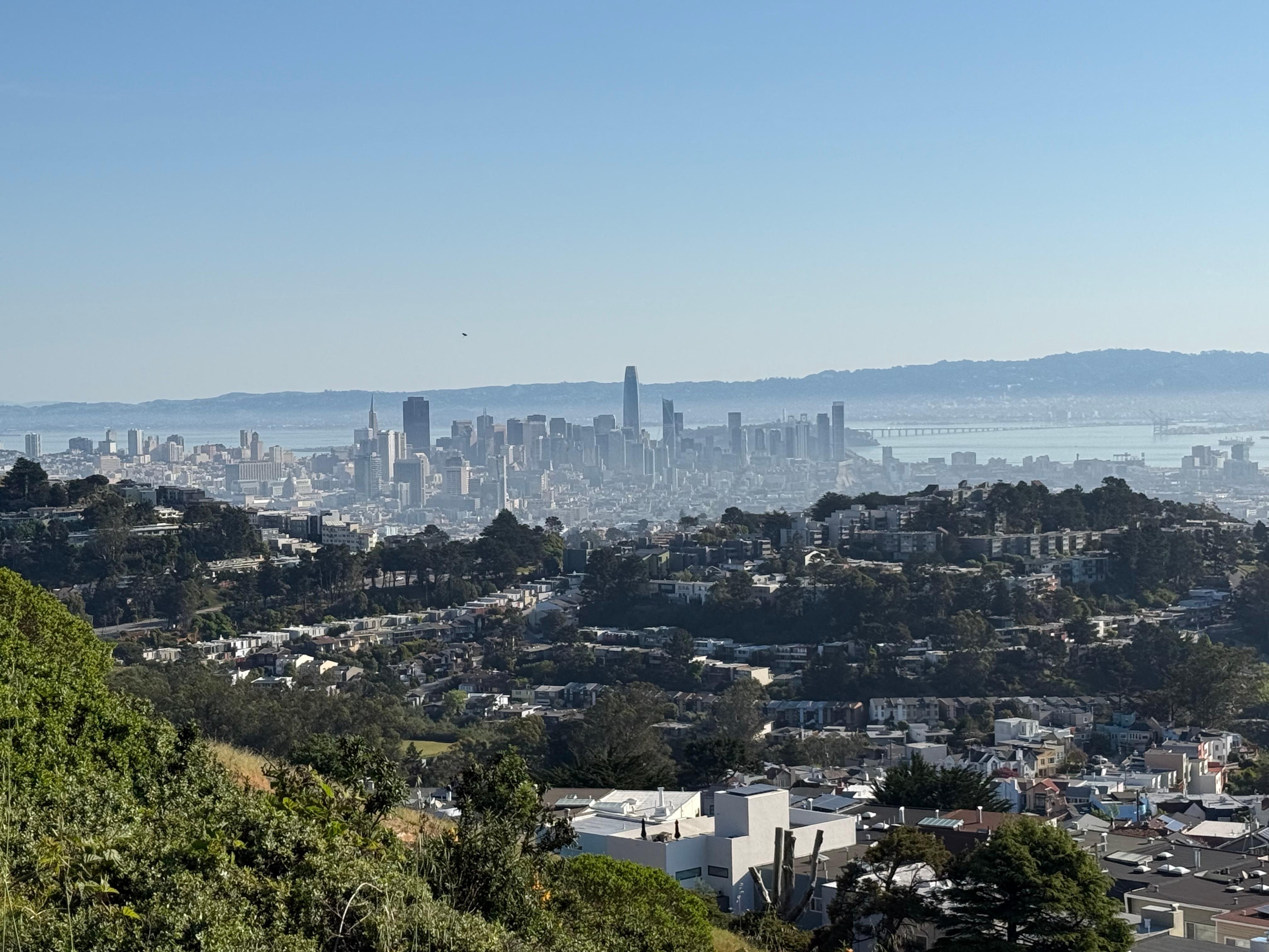 View of the city from Mt. Davidson trail, walking distance from the flat. 
