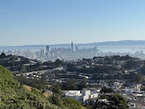 View of the city from Mt. Davidson trail, walking distance from the flat.