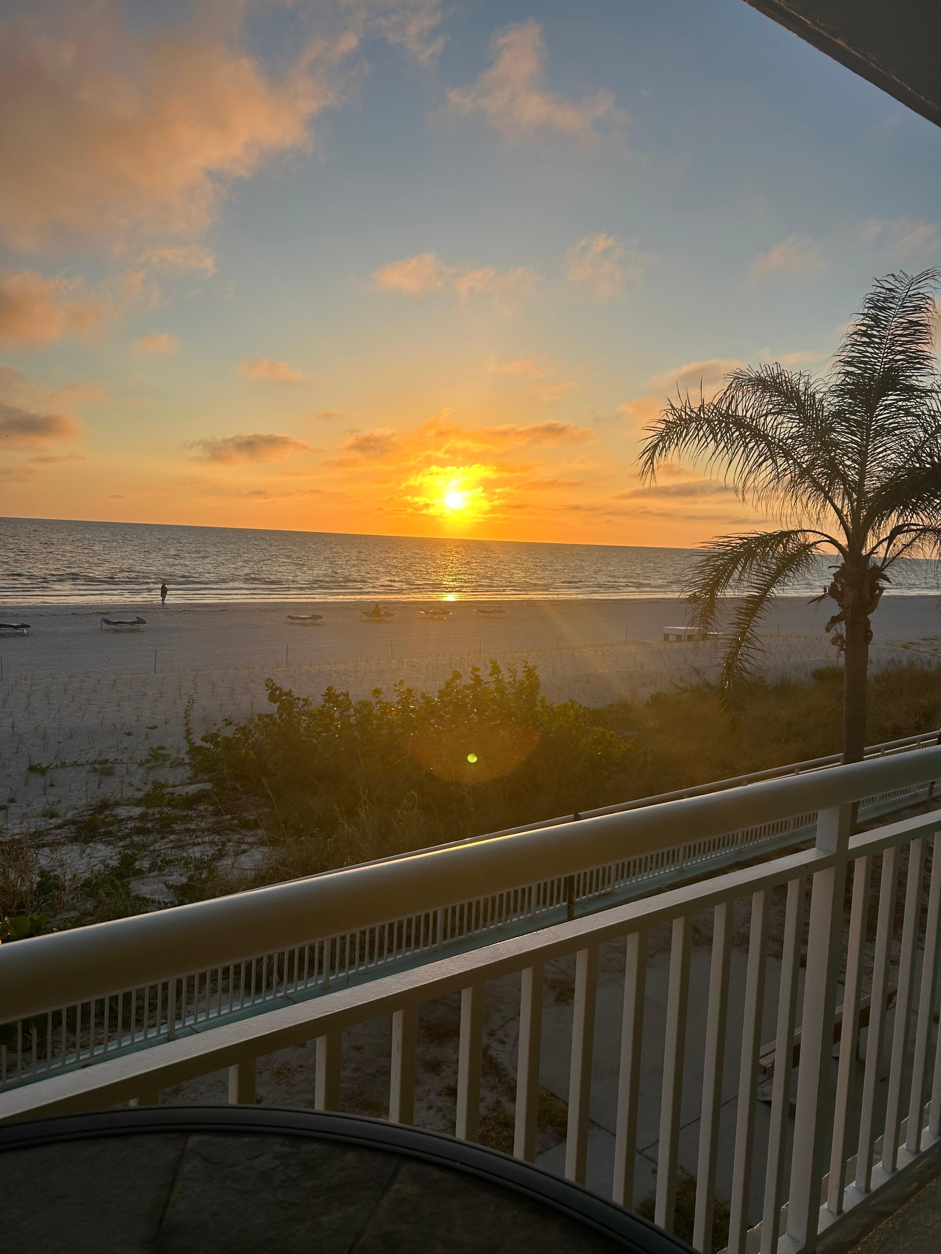 Sunset from the balcony. 