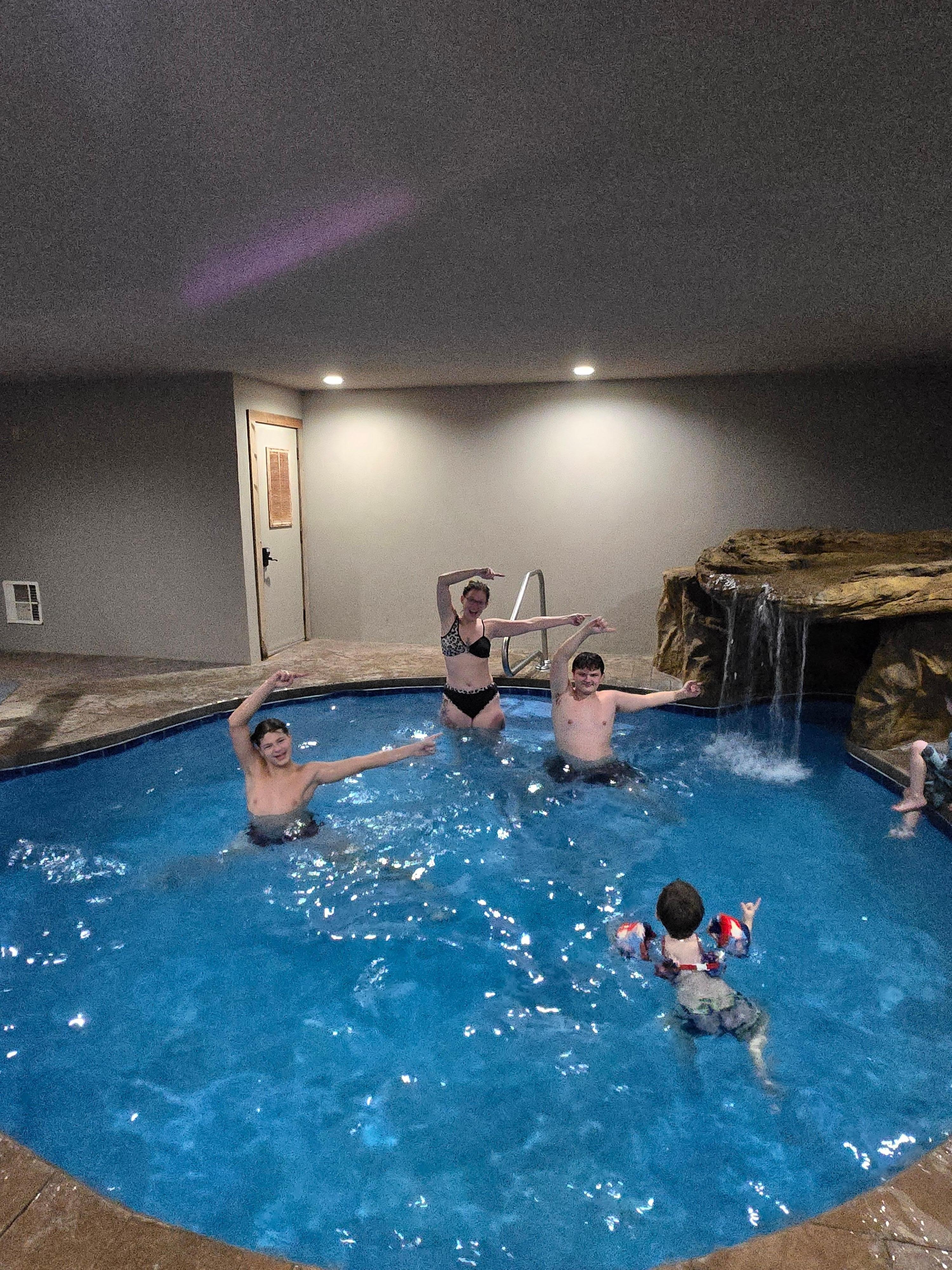 Wonderful pool; very clean and warm!