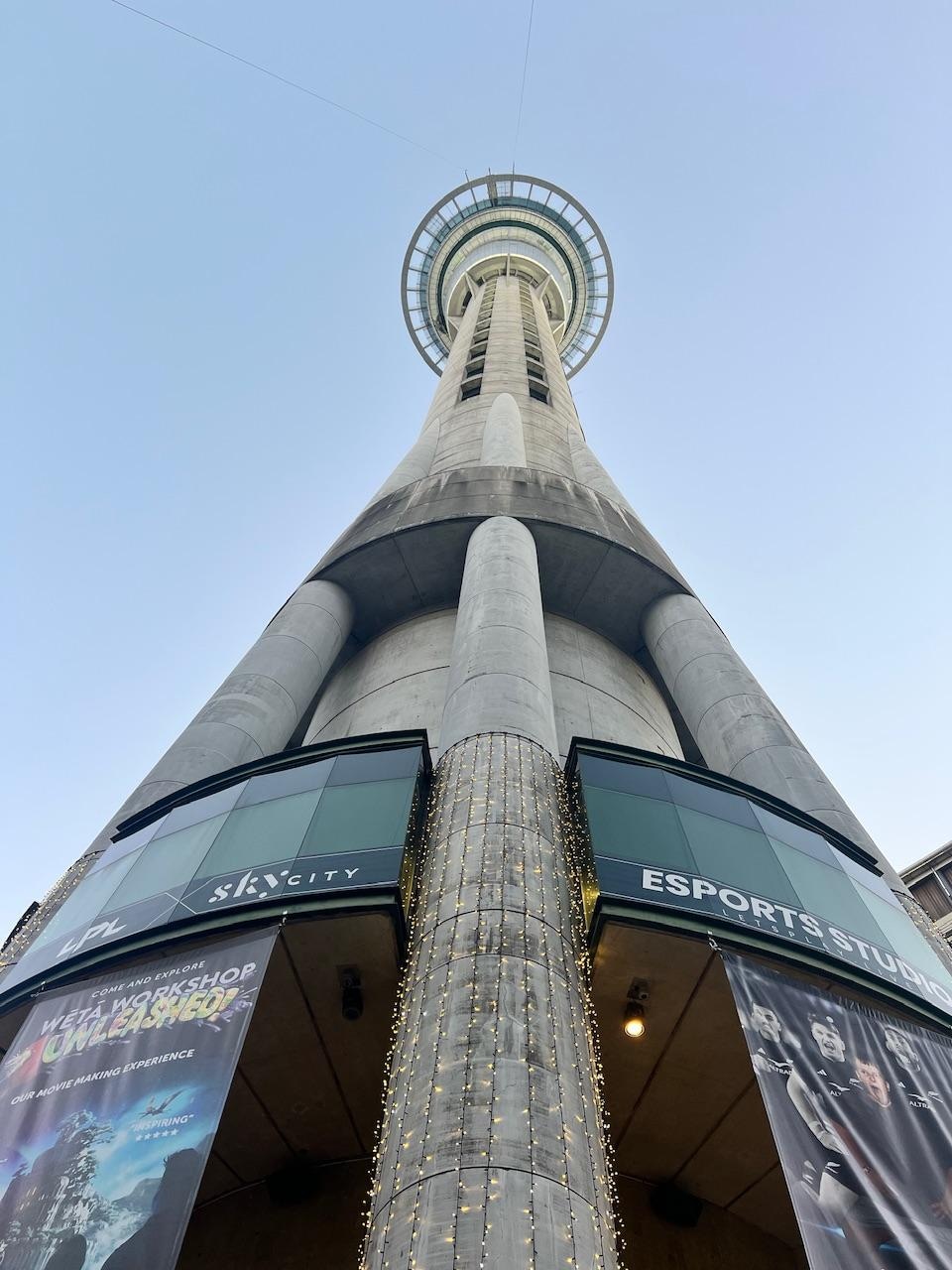 Rydges is 1 block away for Auckland’s SkyCity Tower, upclose daytime view.