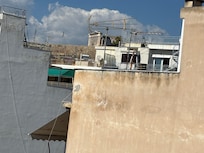 view of the Parthenon from the balcony