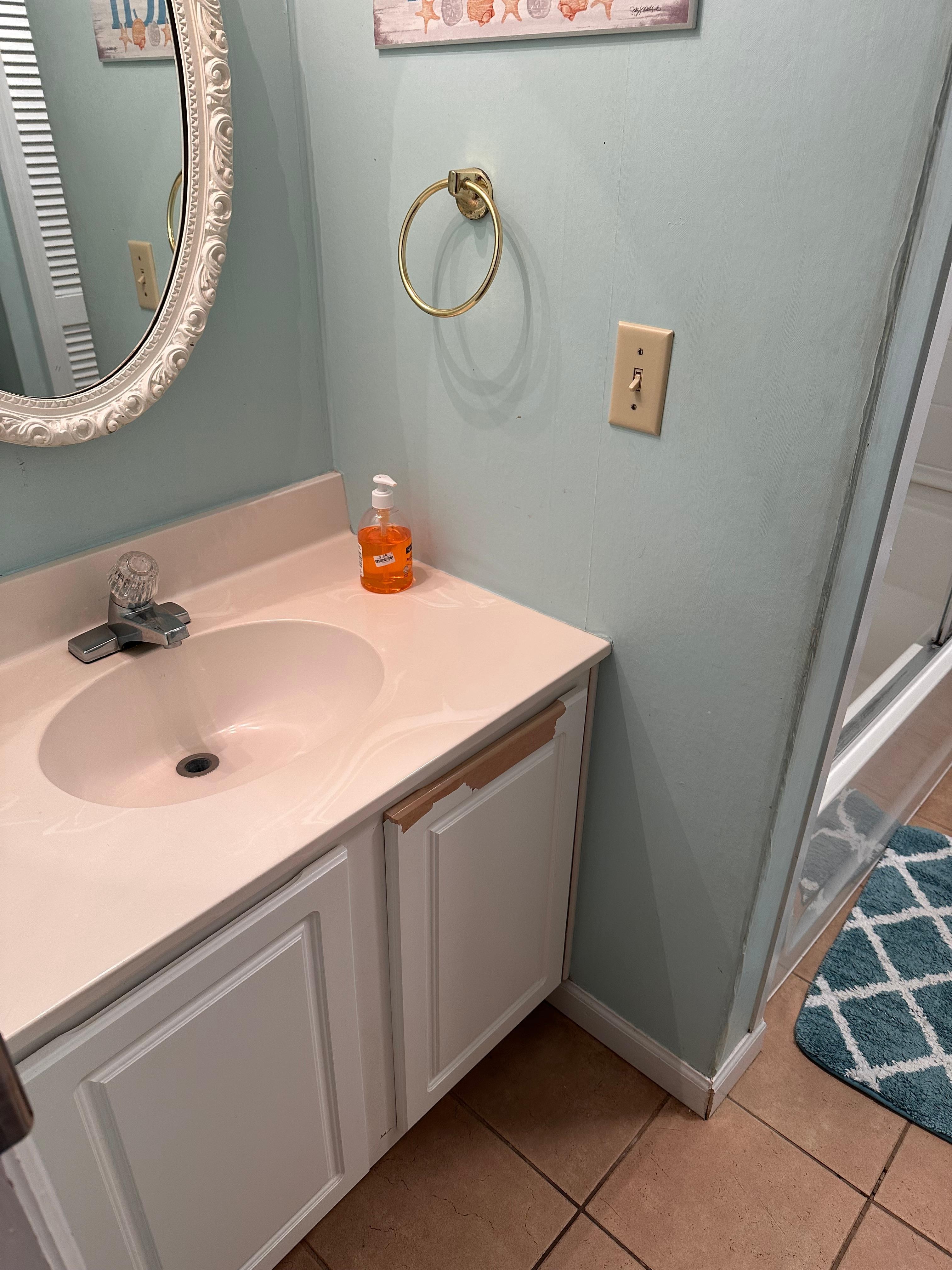 Chipped off wood. Not as their listing picture shows.