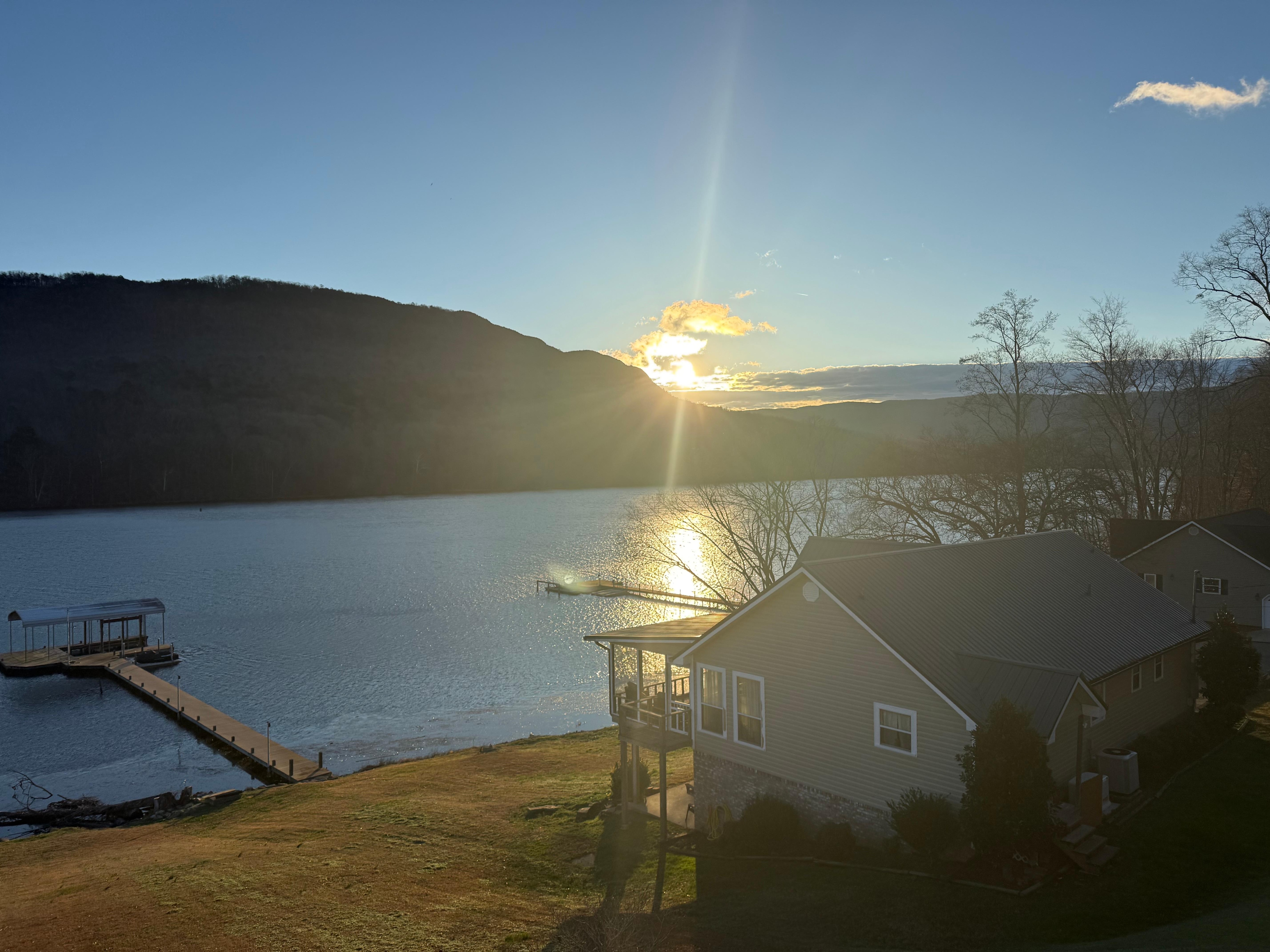 Sunrise from one of the back porches. 