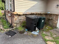 Garbage everywhere which I thought it’s just animals, it happens. But it was old and degrading so it had been there for weeks/months