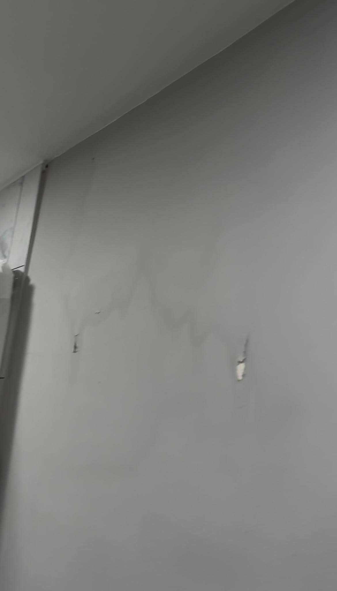 Water damage in bathroom