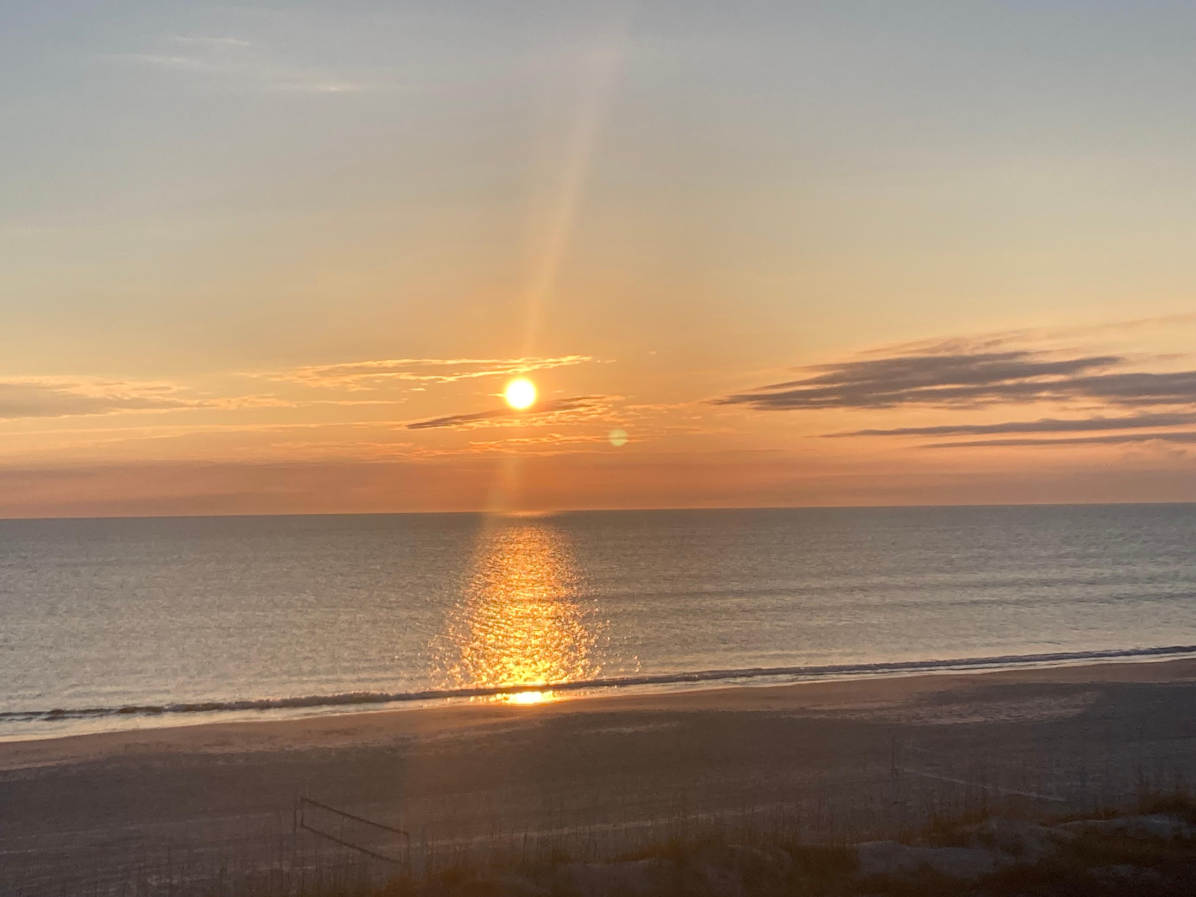 Sunrise my last morning from balcony.   