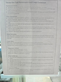 Hot tub maintenance schedule