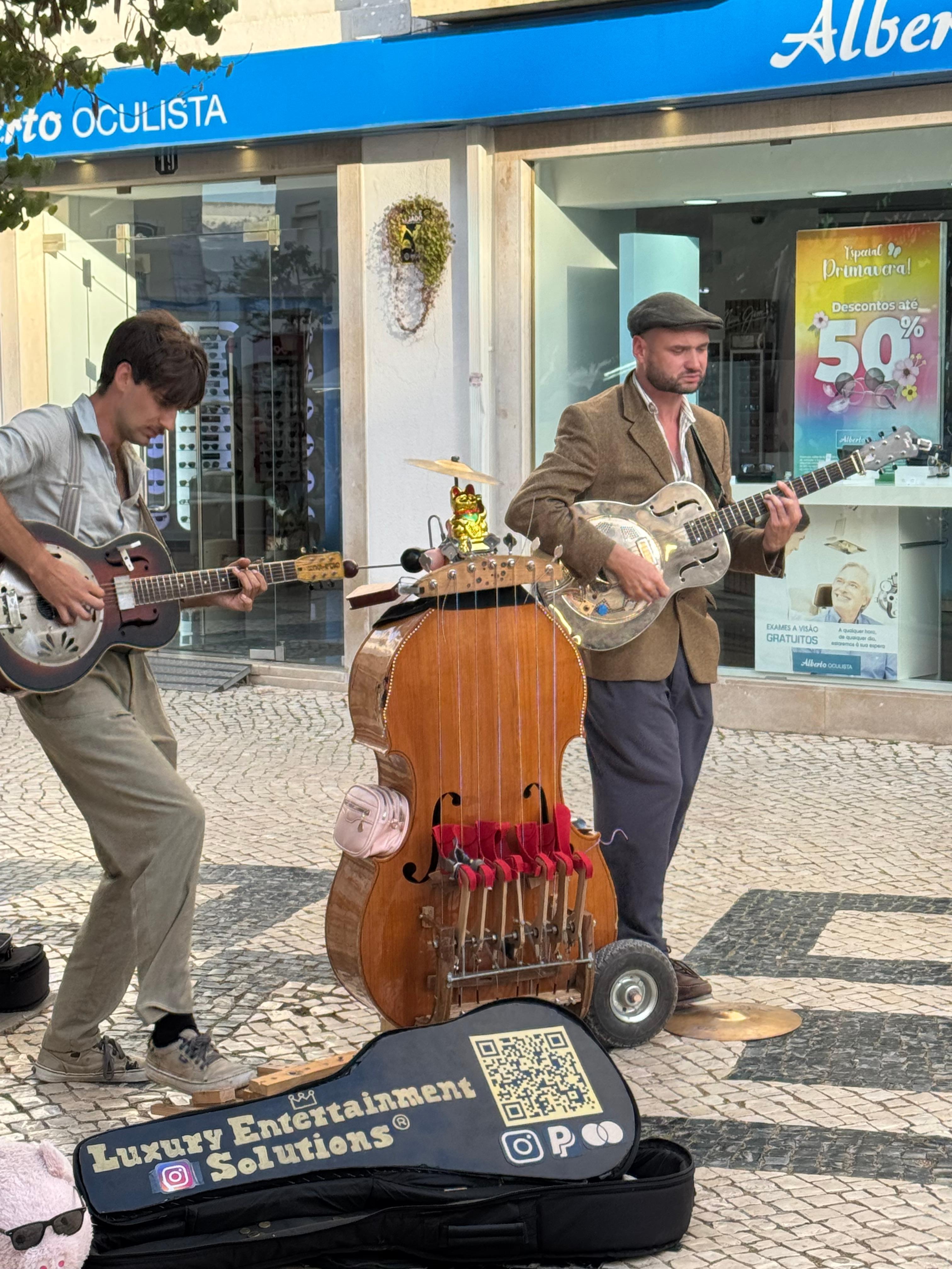 Street music right outside our door and heard from our balcony