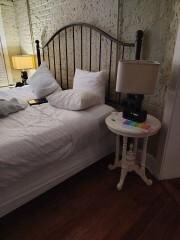 Comfortable bed, but one of the lamps didn't work.