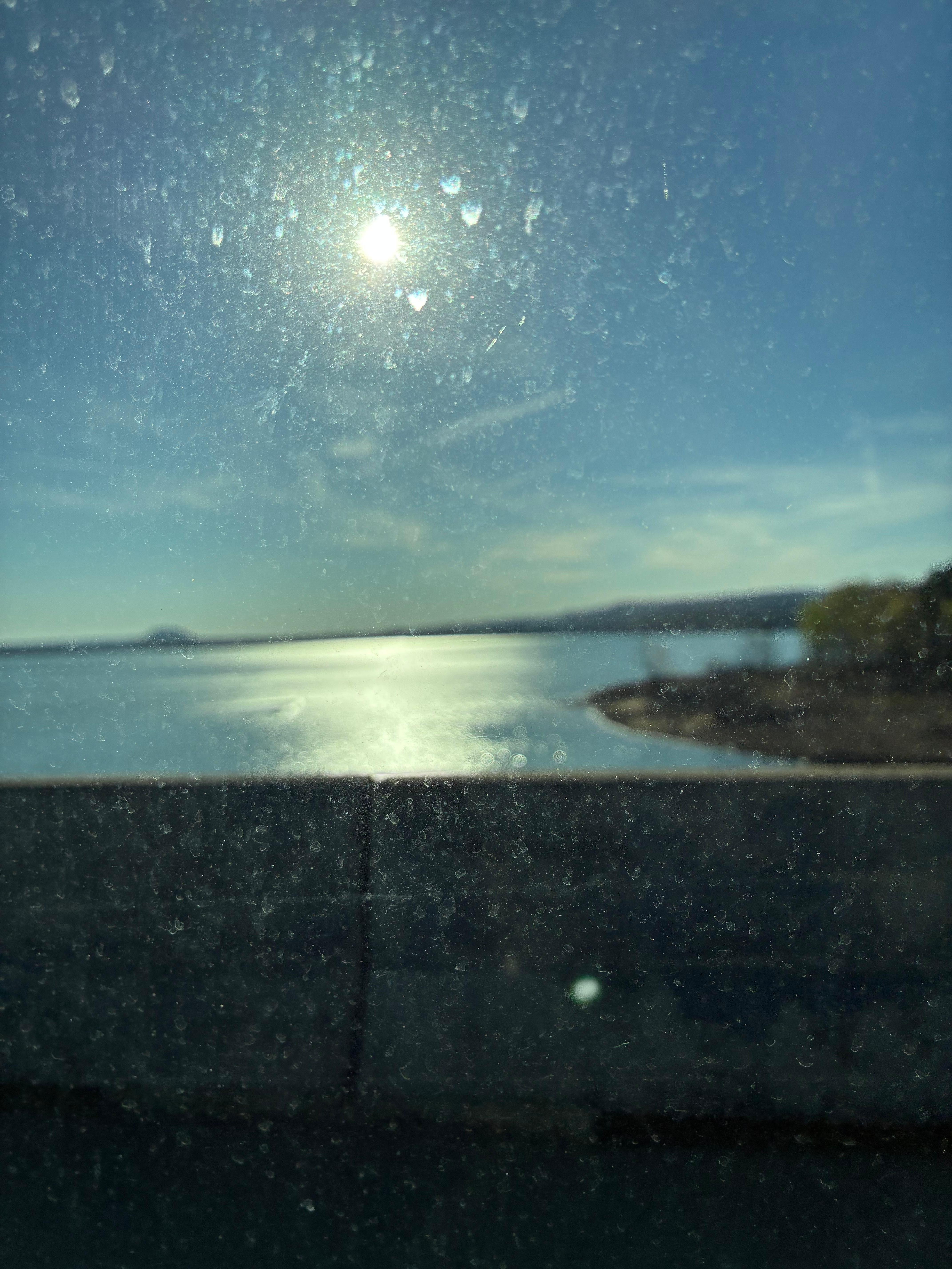 Sunset from standing at the edge of lake, Close to the house we stayed! Beautiful.