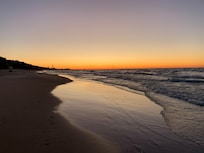Sunset down on the beach