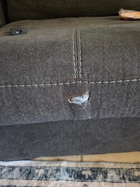 Burned? Sofa cushion.
