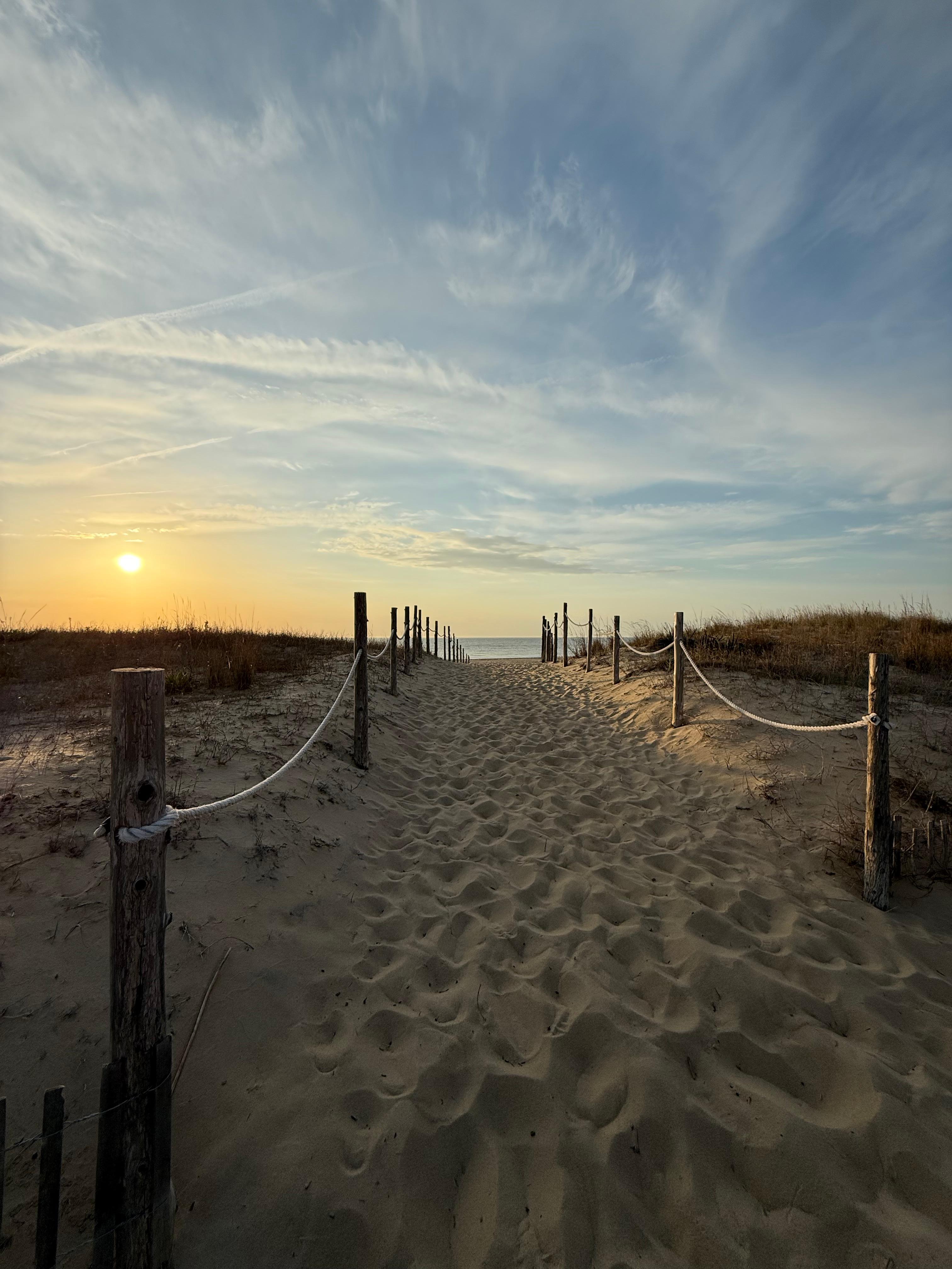 Beach access - view from boardwalk. 