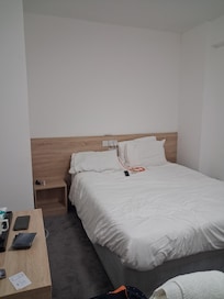Rooms are advertised with warm inviting colours but this is what you get