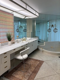 Spacious primary bathroom