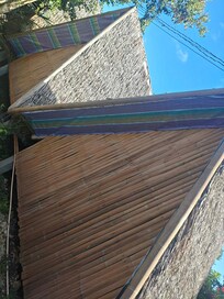 Back of rental place the edges was built in plastic