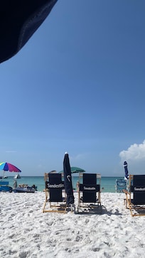 View from rented beach chairs