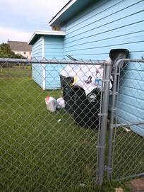 Trash when we arrived