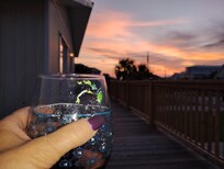 Sunset view from the deck