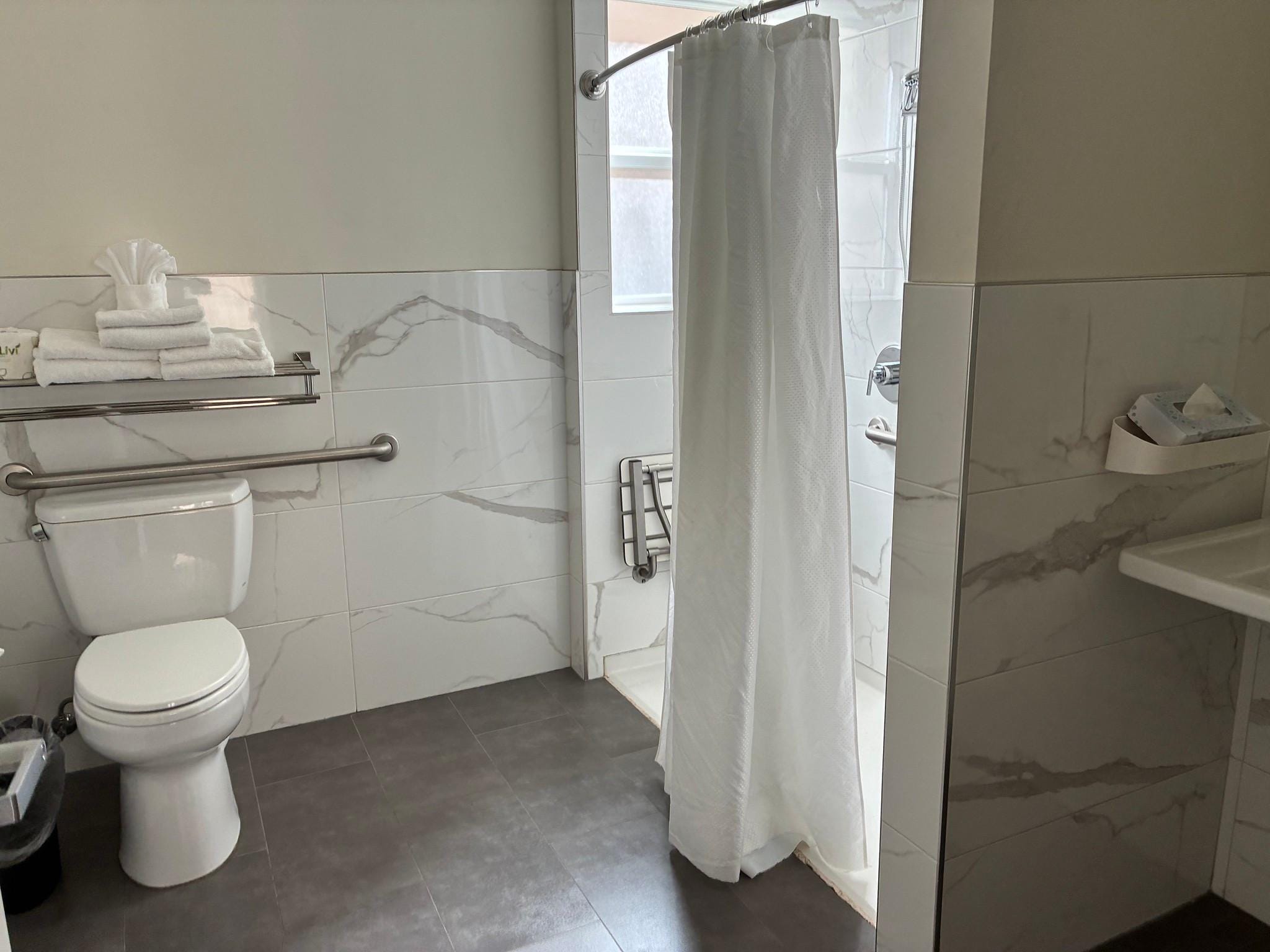Accessible bathroom -- not available in all rooms