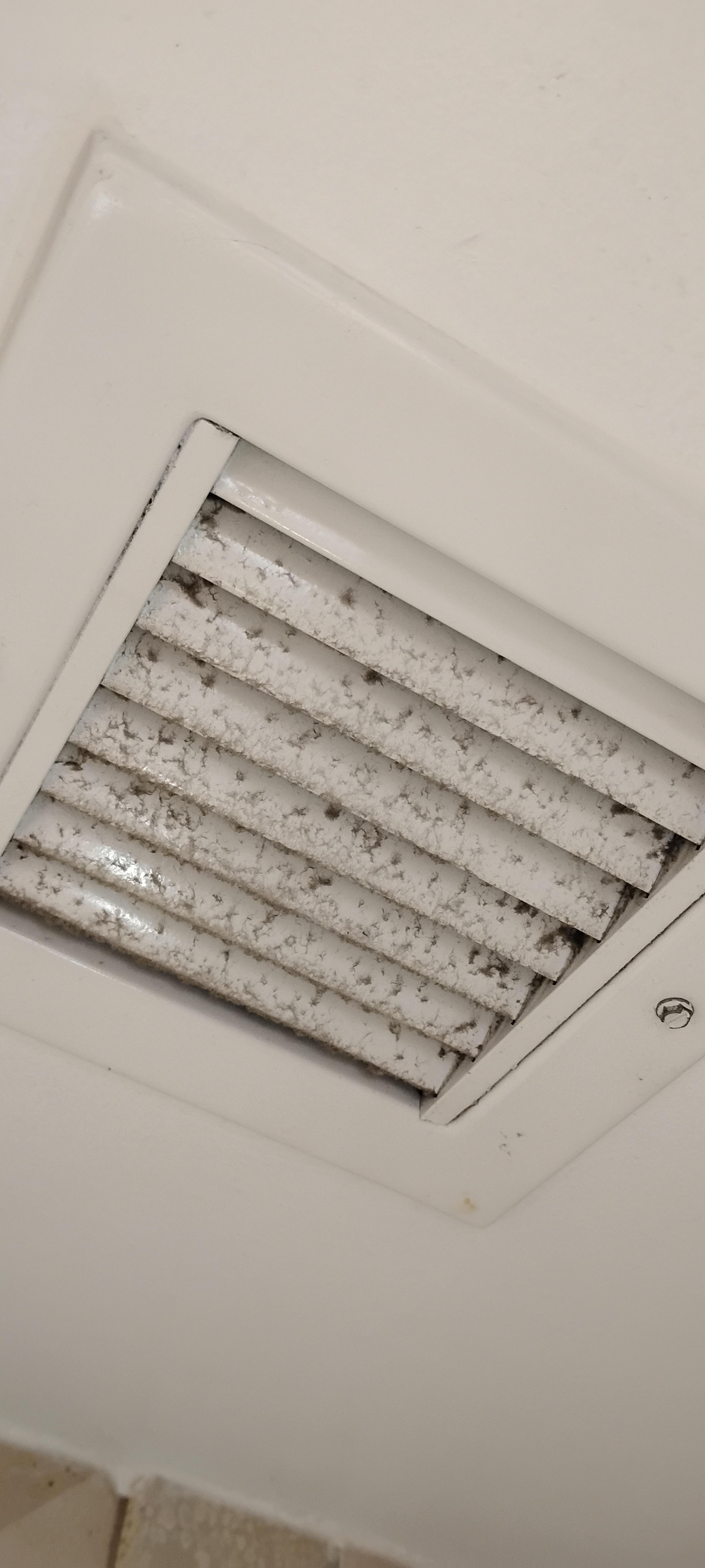 Dusty ceiling vent