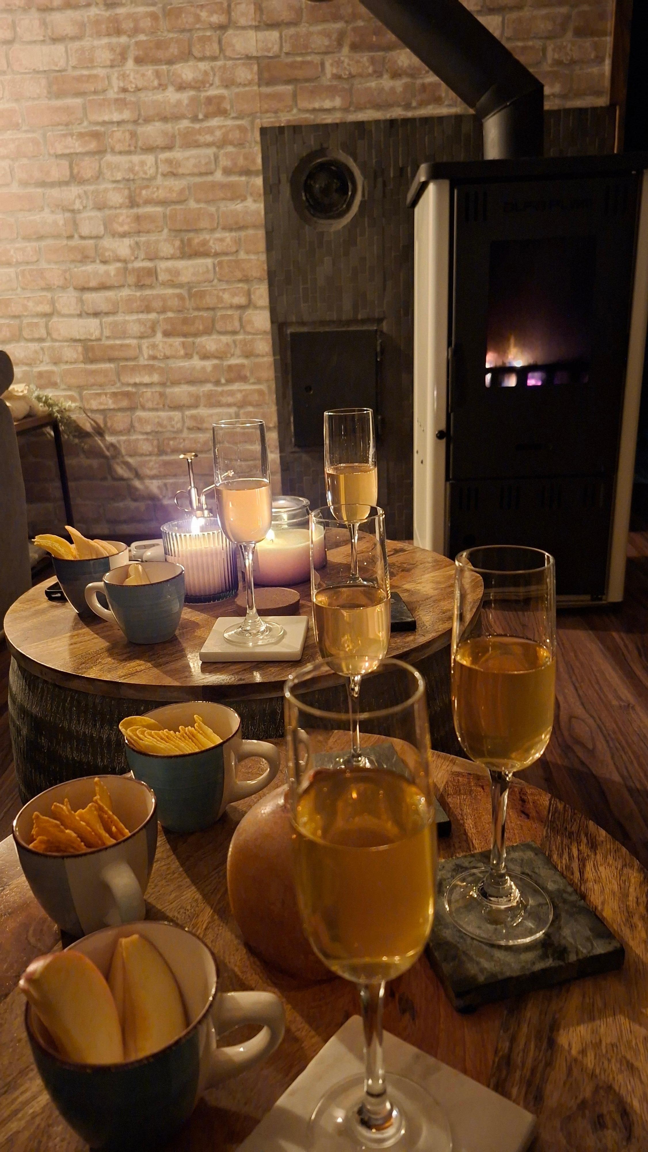 Gemütlicher Abend am Ofen