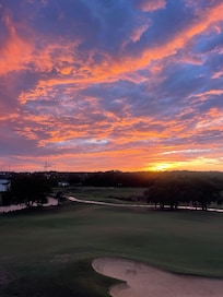 Beautiful sunset from patio